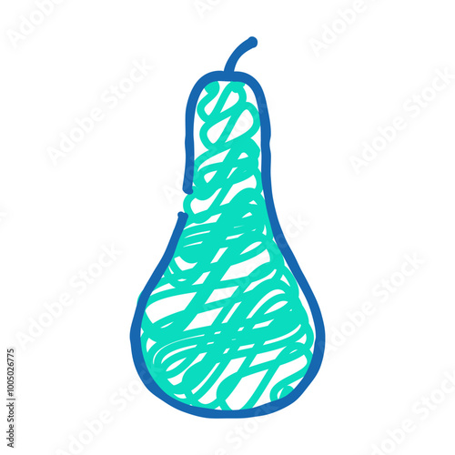 pear conference whole doodle icon sketch vector. pear conference whole sign. isolated symbol illustration