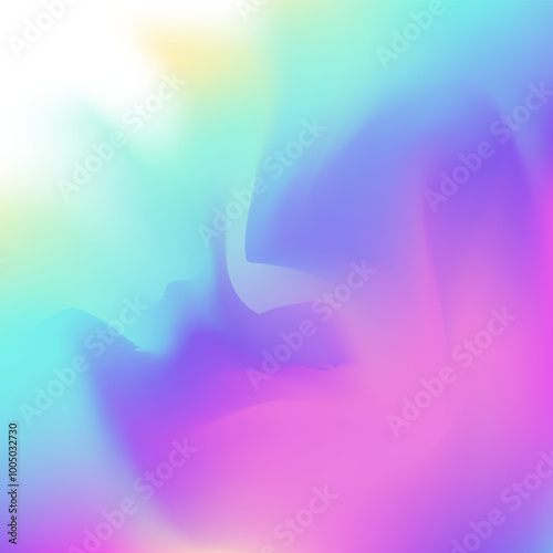 Abstract Gradient. Kawaii Foil. Fantasy Light. Blur Pattern. Iridescent Texture. Purple Pop Texture. Soft Futuristic Illustration. Hologram Background. Pink Abstract Gradient