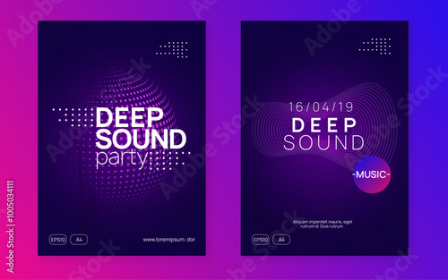 Edm Design. Violet Dance Flyer. Techno Banner. Dj Electro Graphic. Green Discotheque Event. Nightclub Radio Illustration. Festival Invite. Pink Edm Design