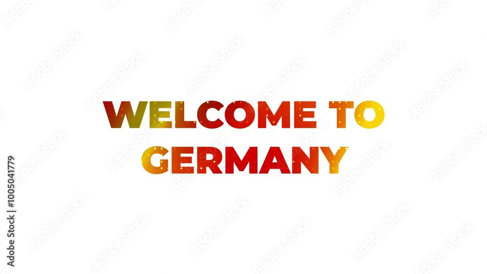 Welcome to Germany Text Animation with German Flag Gradient Welcome to Germany Text Animation with German Flag Gradient