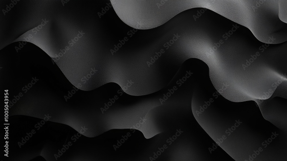 Abstract black fabric texture with wavy pattern Abstract black fabric texture with wavy pattern