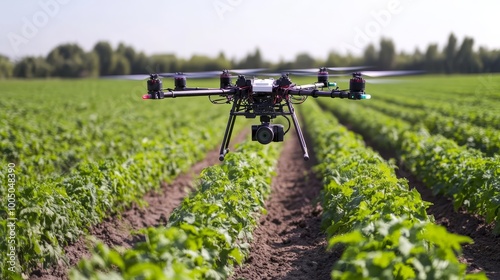 Drone's eye view, surveying the landscape of modern agriculture for optimal yield and sustainability