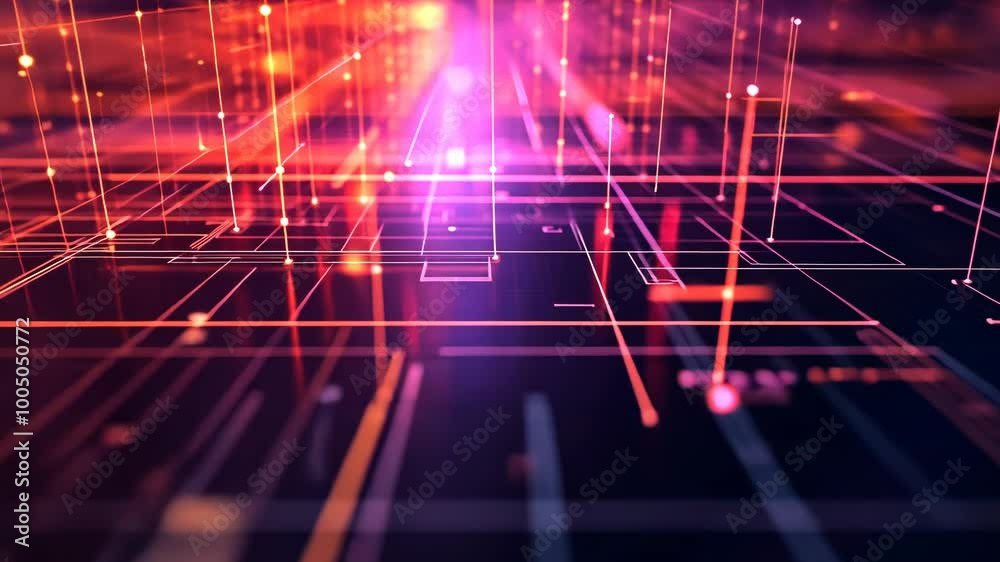 Futuristic Technology Grid Background Futuristic Technology Grid Background