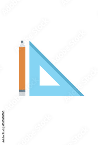 Free Download ruler and pencil icon for office equipment - GFXLoad
