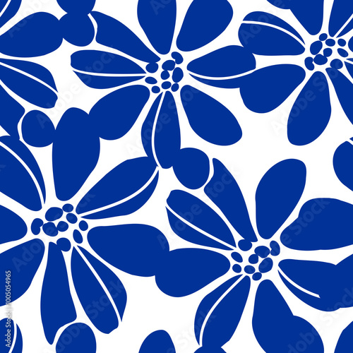 Flower pattern seamless illustration.