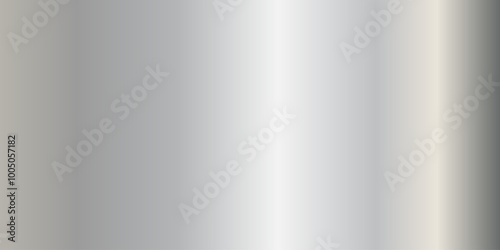Silver foil background with metal mirror texture. Chrome gradient surface with light gloss. Vector aluminum grey sheet with reflection. Platinum and titanium abstract cold bg Vector illustration EPS10