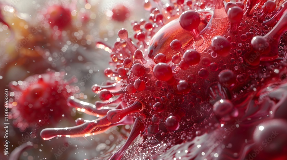 Microscopic View of a Red Cell Structure Microscopic View of a Red Cell Structure