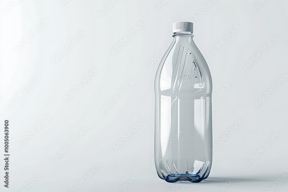 Empty new plastic bottle on white background Empty new plastic bottle on white background