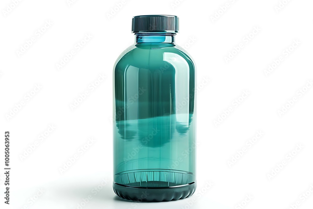 Empty new plastic bottle on white background Empty new plastic bottle on white background