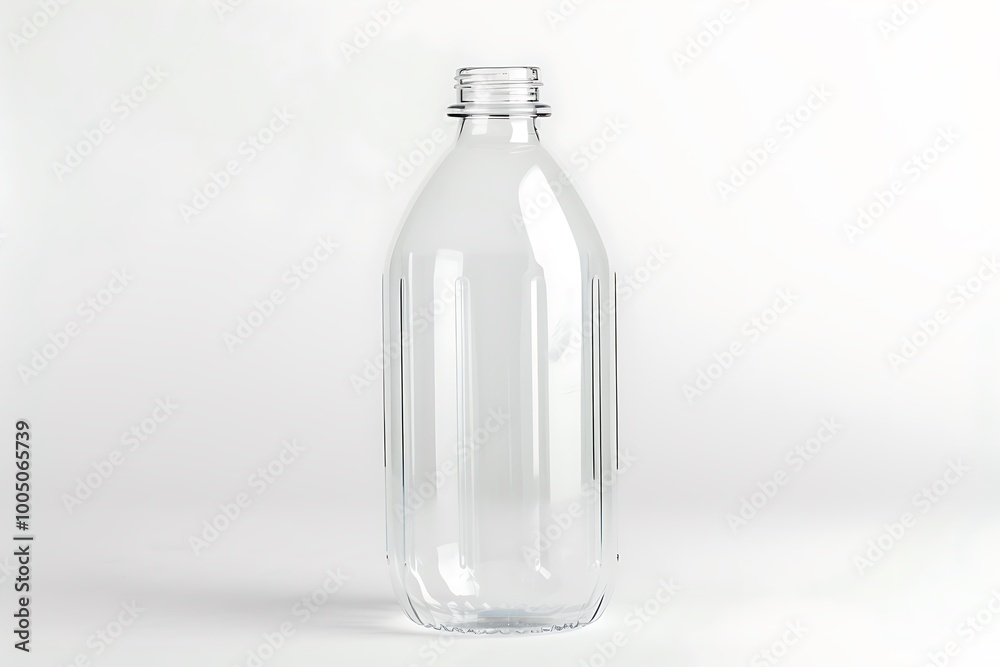 Empty new plastic bottle on white background Empty new plastic bottle on white background