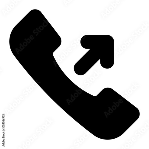 outgoing call glyph icon