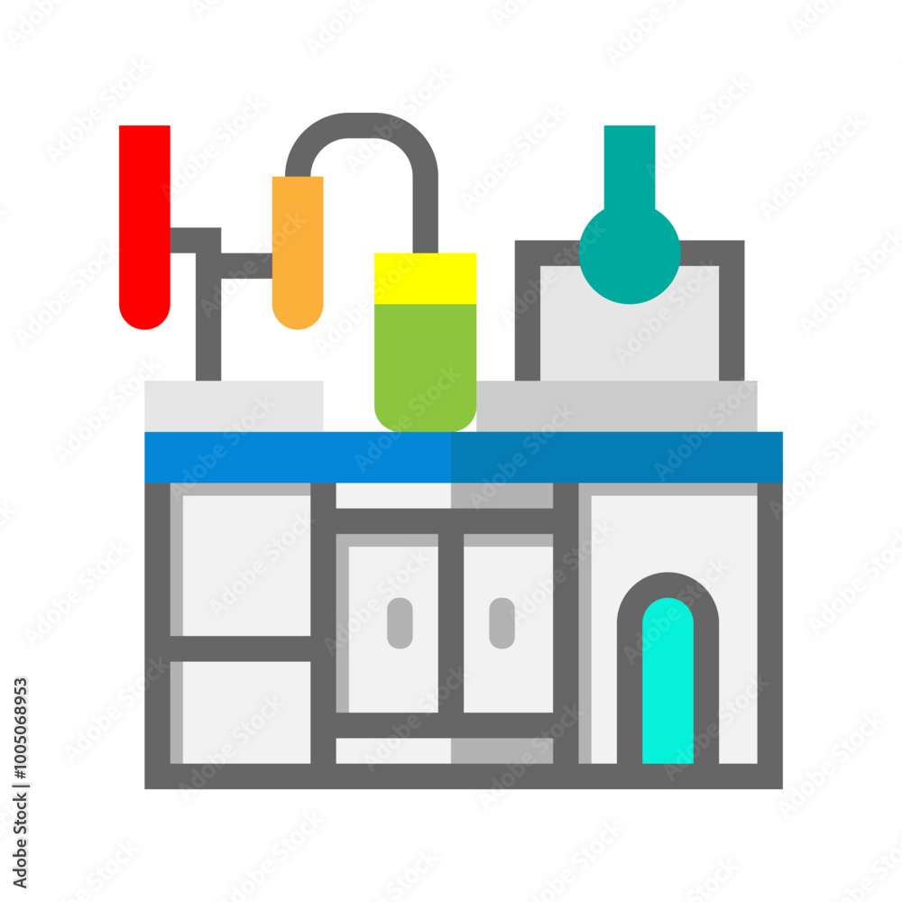 Lab equipment icons. with flat style, suitable for science, education and tools symbol logo illustration. Lab equipment icons. with flat style, suitable for science, education and tools symbol logo illustration.