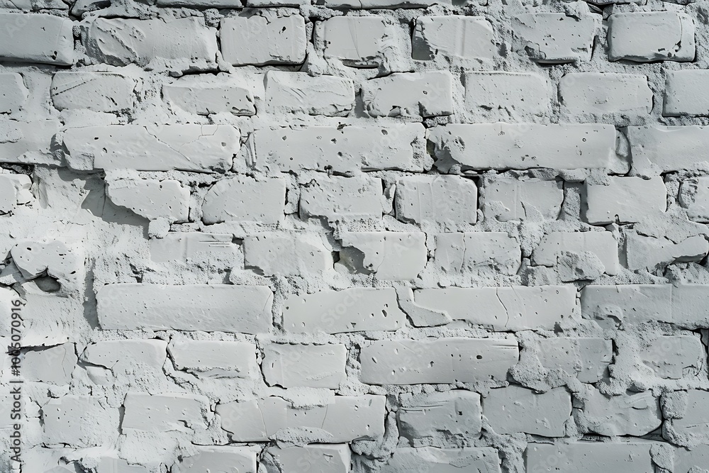 Fototapeta premium White brick wall texture. Abstract background for design.