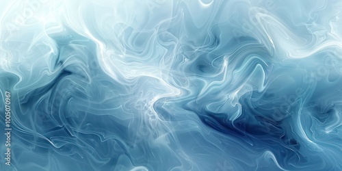 A calming abstract background with gentle swirls of blue and white, evoking a sense of tranquility