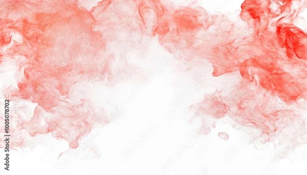 Red ink swirling in water on a white isolated background. Red ink swirling in water on a white isolated background.