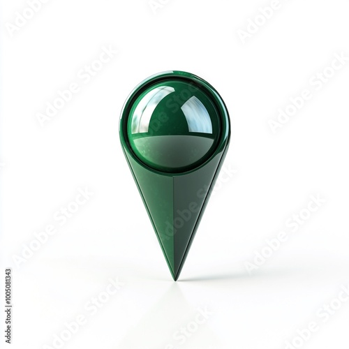 Green Transparent Glossy Geometric Sphere Reflection 3D Render