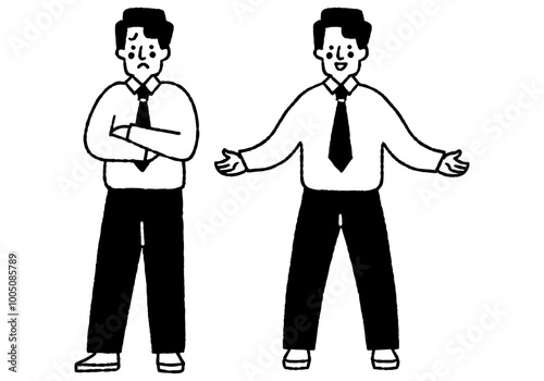 Man with arms folded and hands outstretched_2