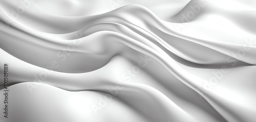 Smooth white fabric texture with soft folds and waves.