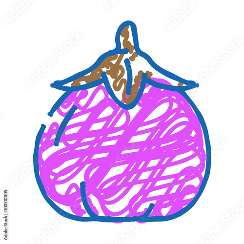 sabelle eggplant doodle icon sketch vector. sabelle eggplant sign. isolated symbol illustration