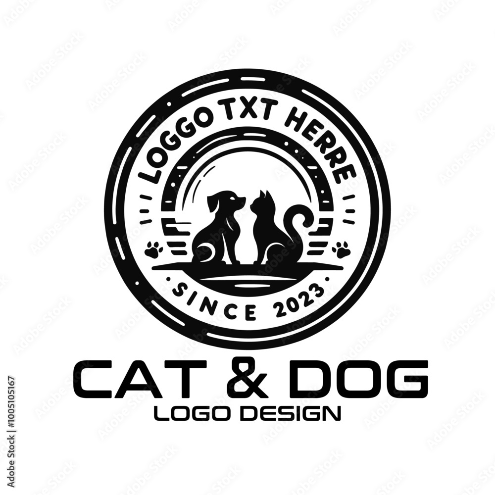 Cat And Dog Vector Logo Design Cat And Dog Vector Logo Design