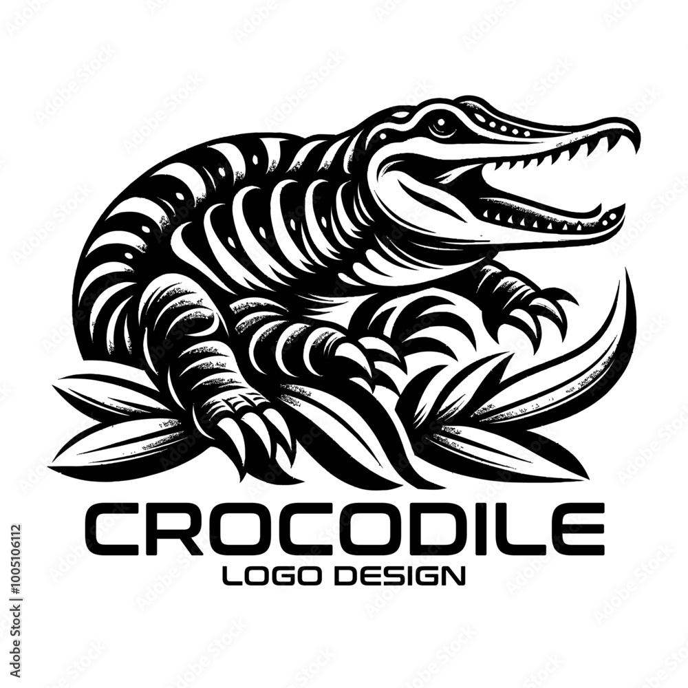 Crocodile Vector Logo Design Crocodile Vector Logo Design