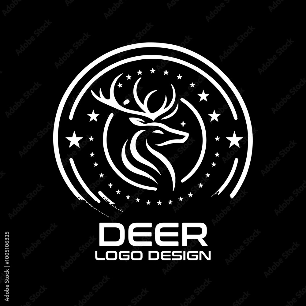 Deer Vector Logo Design Deer Vector Logo Design