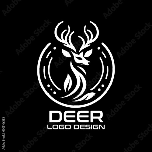 Deer Vector Logo Design photo