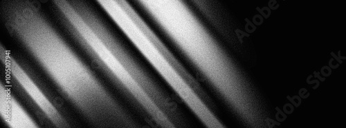 Black white grainy background, dark noise texture monochrome abstract banner, poster header backdrop design, copy space