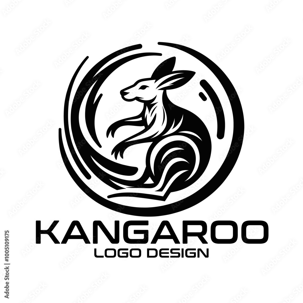 Kangaroo Vector Logo Design Kangaroo Vector Logo Design