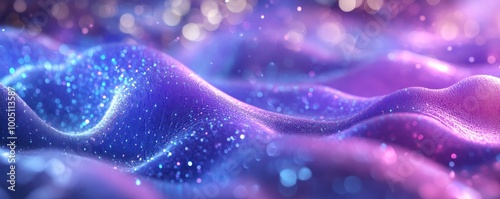 Abstract wavy glitter background with purple and