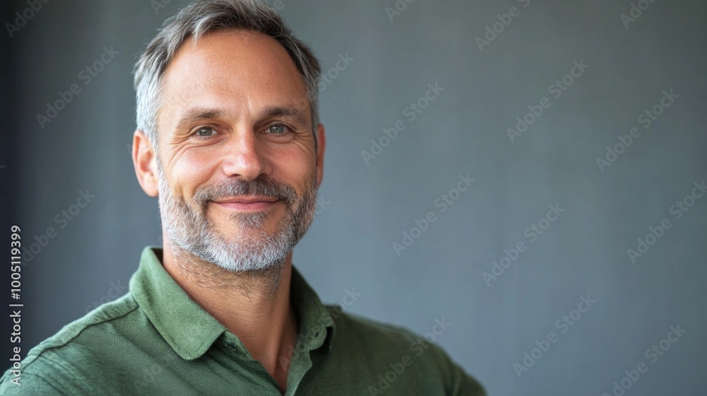 Obraz premium Smiling Man in Professional Attire