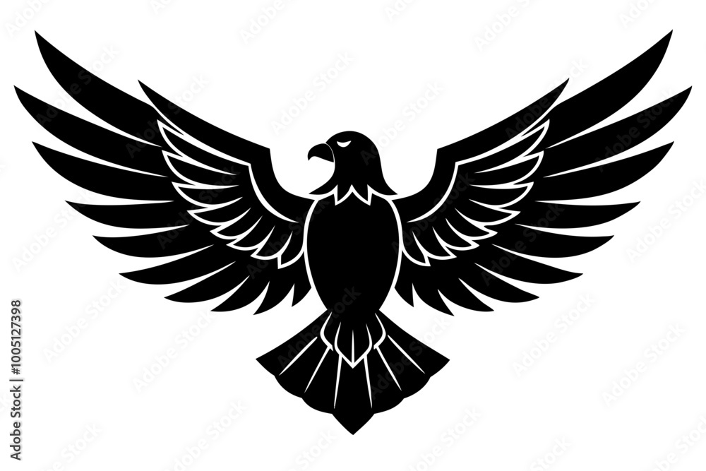 Obraz premium Eagle silhouette, American eagle icon vector 
