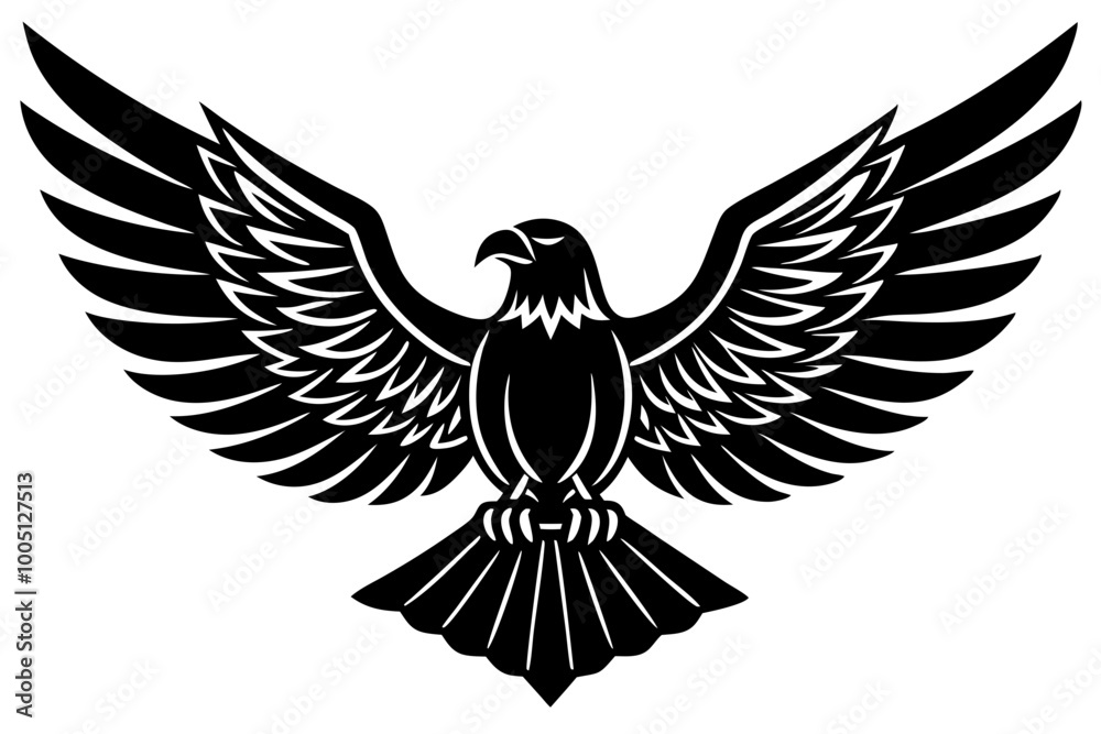 Obraz premium Eagle silhouette, American eagle icon vector 