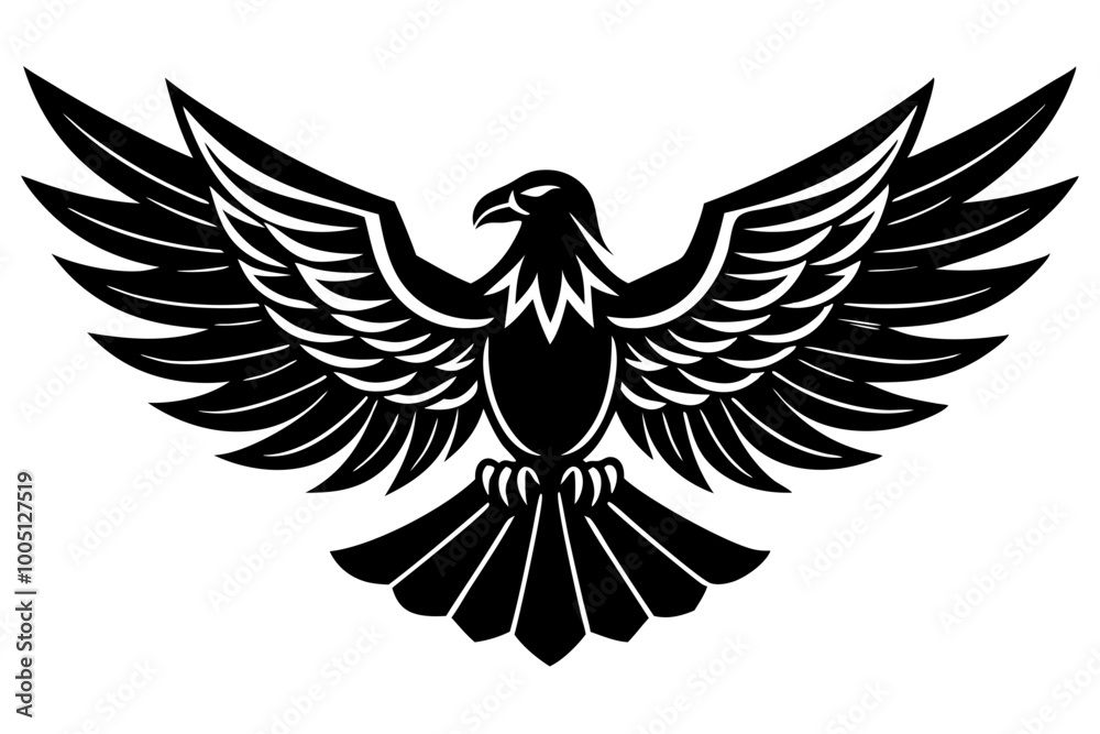 Obraz premium Eagle silhouette, American eagle icon vector 