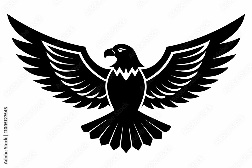 Obraz premium Eagle silhouette, American eagle icon vector 