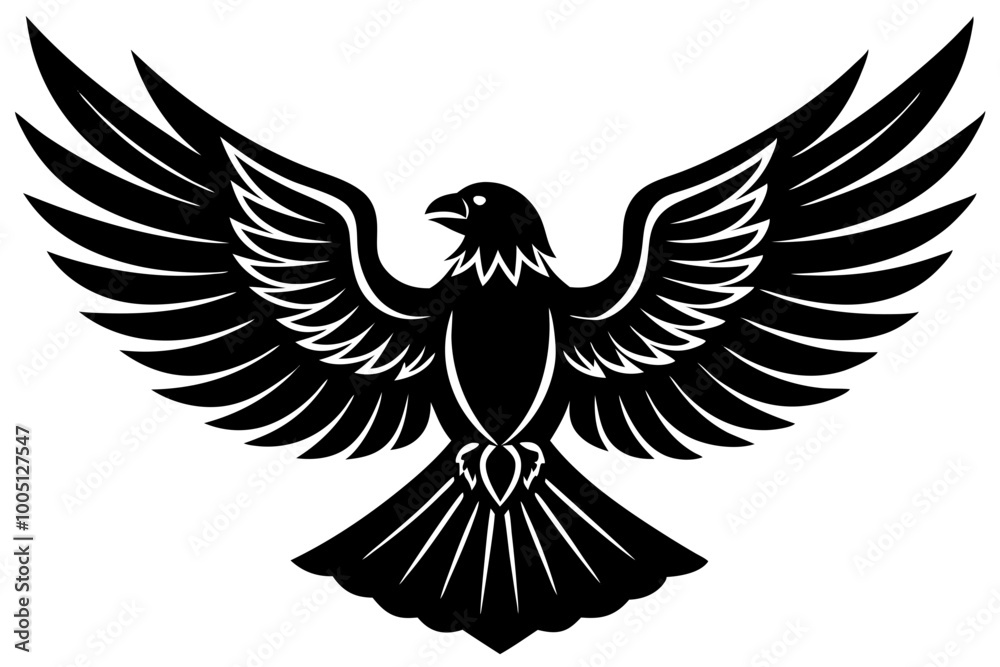 Obraz premium Eagle silhouette, American eagle icon vector 