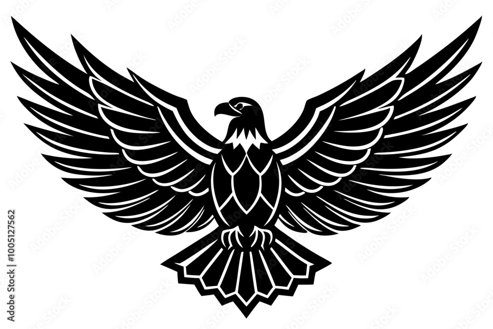 Obraz premium Eagle silhouette, American eagle icon vector