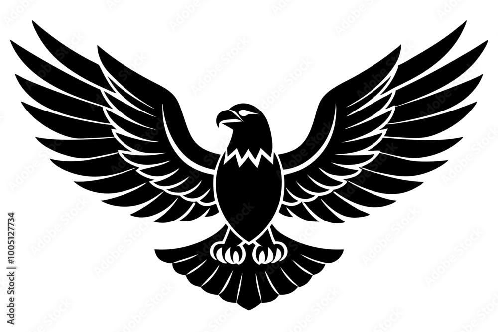 Obraz premium Eagle silhouette, American eagle icon vector 