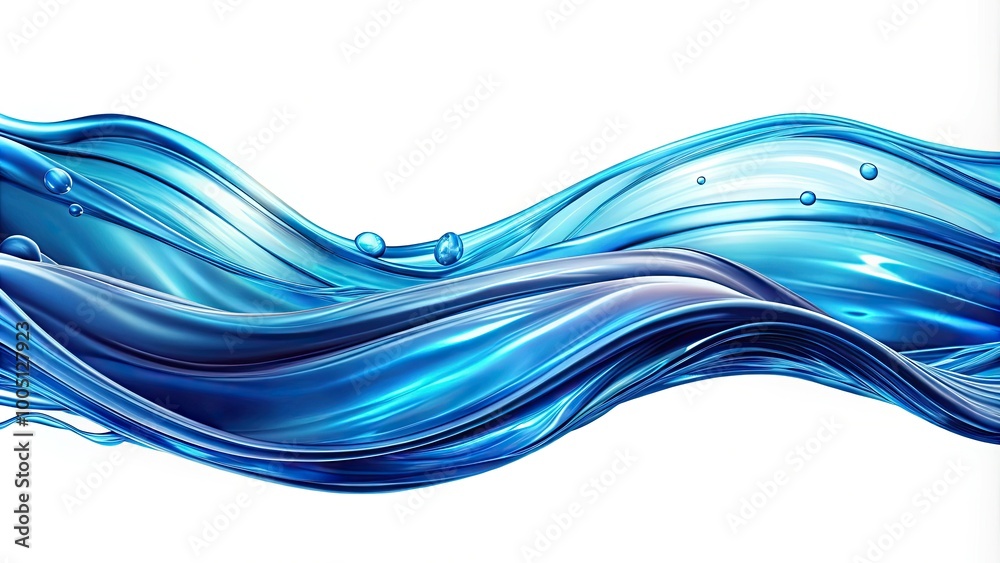 Vibrant blue waves and ripples flow dynamically across a white background, forming a stylized, abstract water design element perfect for illustrations and digital art. Vibrant blue waves and ripples flow dynamically across a white background, forming a stylized, abstract water design element perfect for illustrations and digital art.