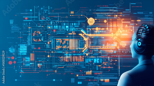 Continuous Integration and Deployment (CI/CD), CI/CD practices in web and software development with an image showing automated testing, integration, AI photo