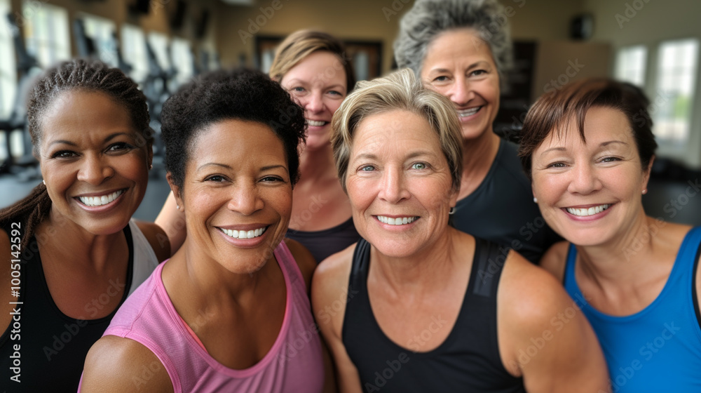 Active, fit senior women woman - in the gym Active, fit senior women woman - in the gym