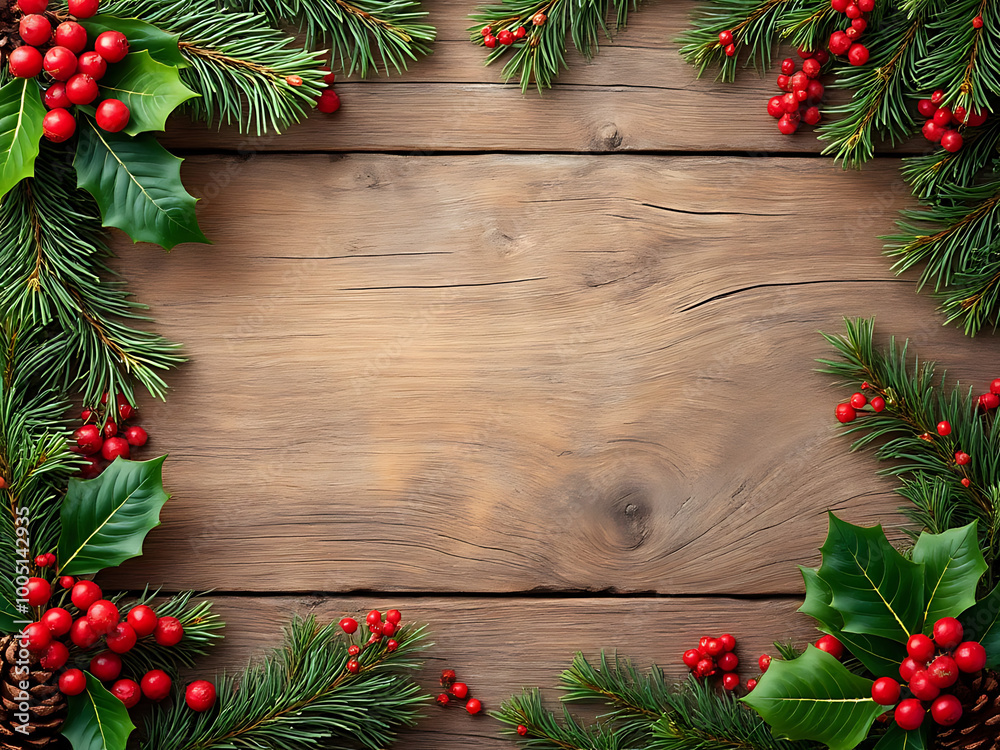 Rustic Traditional Christmas Décor Background Rustic Traditional Christmas Décor Background
