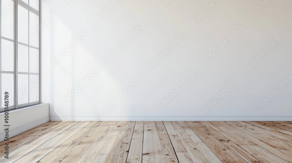 Empty room with wood floor