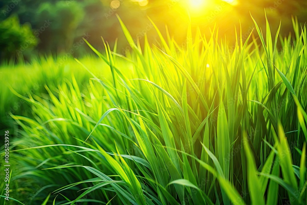 Vibrant green blades of grass sway gently in the breeze, forming a lush and dense landscape with subtle texture and soft, natural light illumination. Vibrant green blades of grass sway gently in the breeze, forming a lush and dense landscape with subtle texture and soft, natural light illumination.