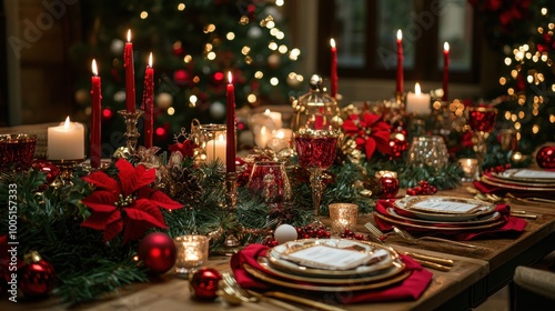 Elegant Christmas Dining Table Decoration Ideas