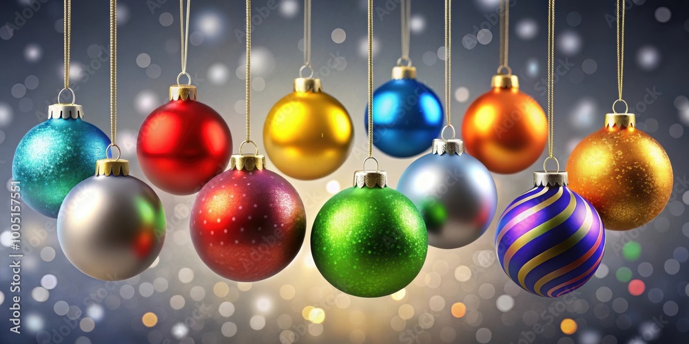 Christmas card featuring hanging colorful balls, Christmas, card, holiday, festive, decoration, ornaments, hanging, colorful Christmas card featuring hanging colorful balls, Christmas, card, holiday, festive, decoration, ornaments, hanging, colorful