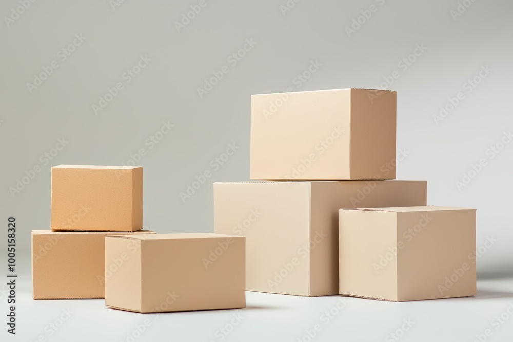 Stack of simple boxes Stack of simple boxes