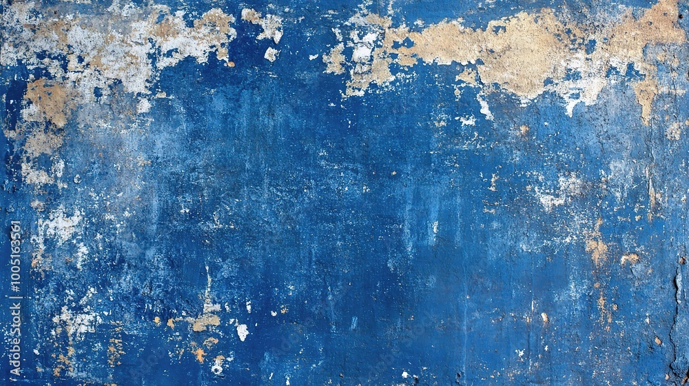 Fototapeta premium Blue Textured Background with Distressed Effects