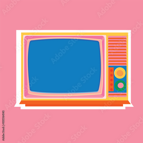 vintage television with calm colour 