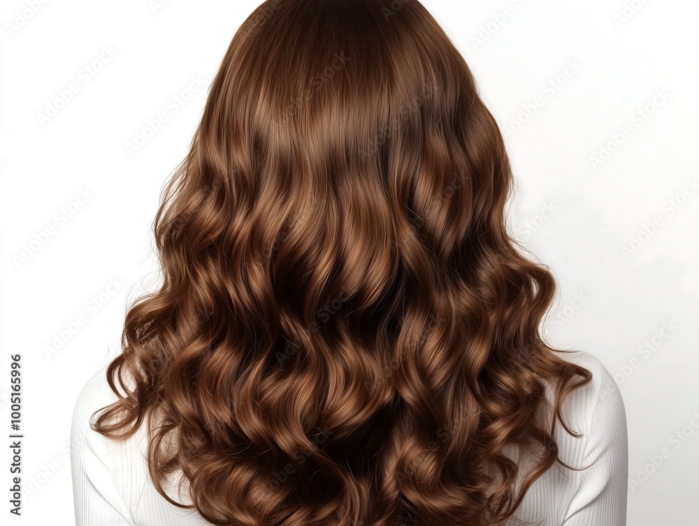 Back View of Curly Brown Hair Back View of Curly Brown Hair